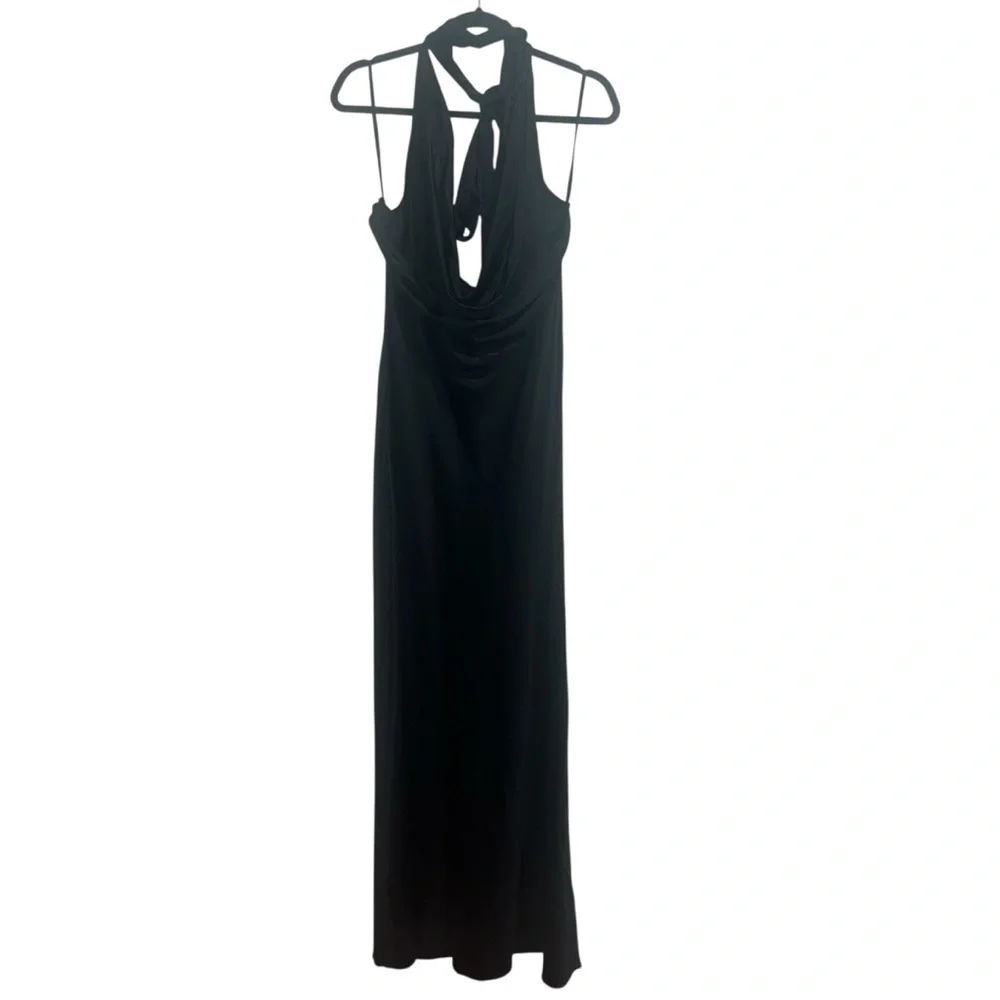 Stone Cold Fox X REVOLVE Amelia Halter Maxi Gown In Black